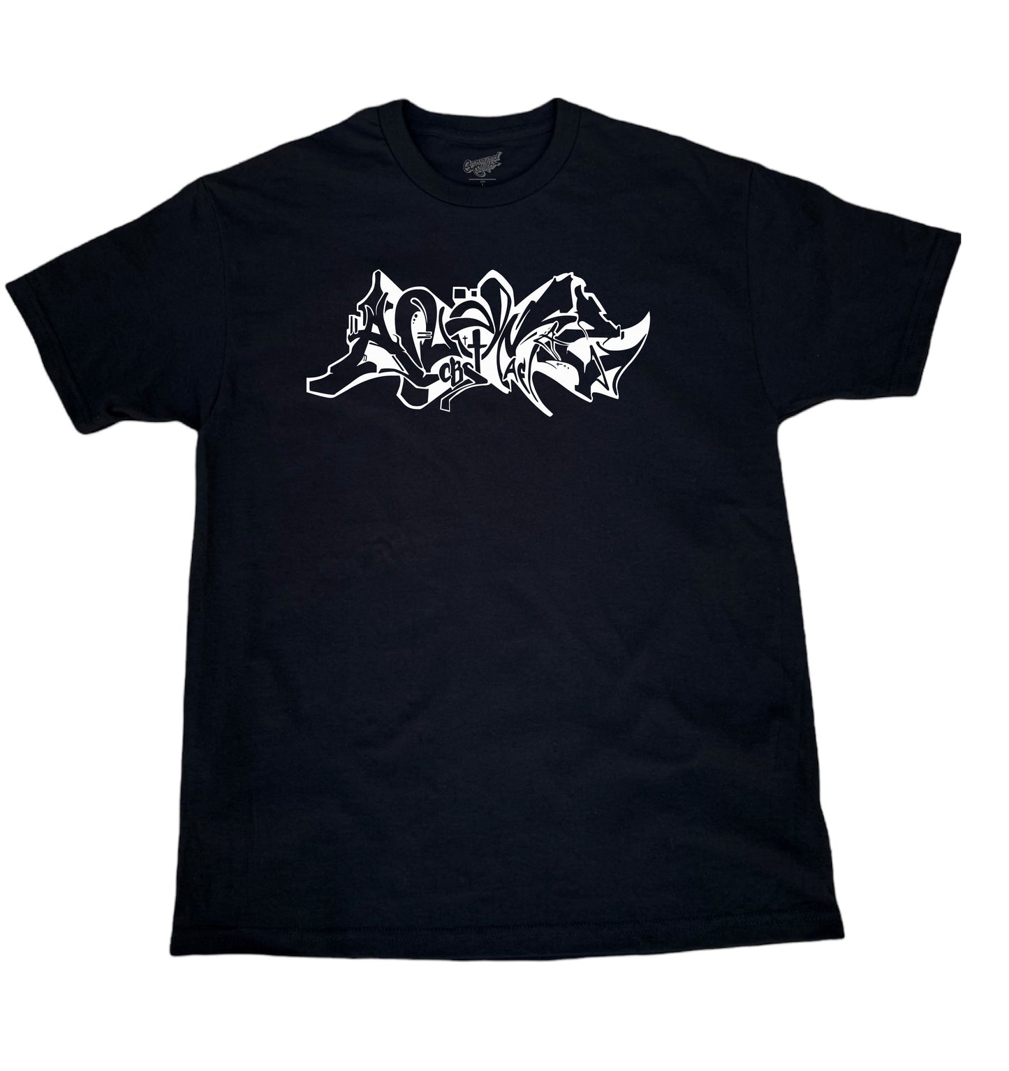 black t-shirt, Anemal Forever t-shirt, screen printed t-shirt, skateboarding t-shirt, graffiti artist t-shirt, San Francisco Bay Area t-shirt, hand screen printed tee, urban art clothing, bold graffiti-style t-shirt, durable skateboarding tee