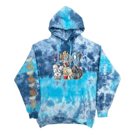 Twofu X Graveyard Shift – Blue Tie-Dye Hoodie (2025 Colorway) pre-sale*￼